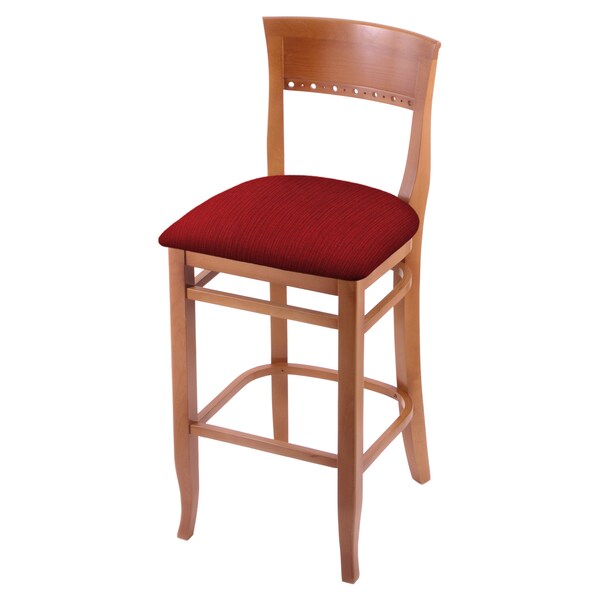 25" Counter Stool, Medium Finish, Graph Ruby Seat